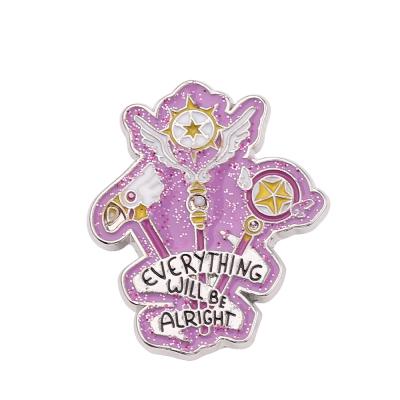 China Anime Fashion Wholesale Custom Designers Cloth Decoration Korean Sakura Cardcaptor Jewelry Brooch Pin For Women Men for sale