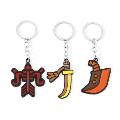 China Creative 3 Options Hot Device Game Keychain Bag Monsters Knife Hunters Shape Pendant Key Chain For Unisex for sale