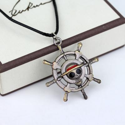 China Hot TRENDY Anime One Piece Necklace Cartoon Fashion Luffy Choker Man Pendant Chain Necklaces Wanted Charm Gifts for sale