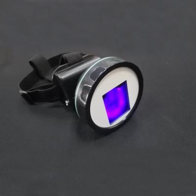 China Minerals Fluorescence Detection 254nm Shortwave Fluorescence Mining Rocks Prospecting UV Head Lights Ultraviolet Headlights for sale