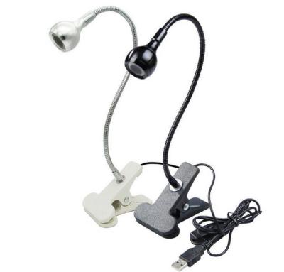 China Aluminum Alloy 3 Watt USB Cut Out LED Light Night Reading Lamp Mini Flexible Bright Desk Book Light For Kindle for sale