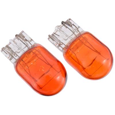 China Car DRL T20 7443 Light Source 7440 W21/5W Dual 7443 Halogen Bulb Filament Amber Glass Indicator Light Turn Signal Lights for sale