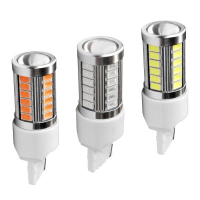 China Smd 5730 T20 7440 W21W WY21W 33 White Universal 5630 LED Car Auto Reverse Amber Turn Signal Bulb Red Brake Light Lamps for sale