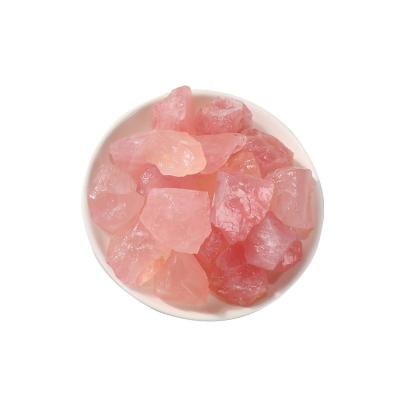 China Hot Selling Europe Stone Healing Raw Rose Quartz Natural Crystal Rose Stone Rough Stone for sale