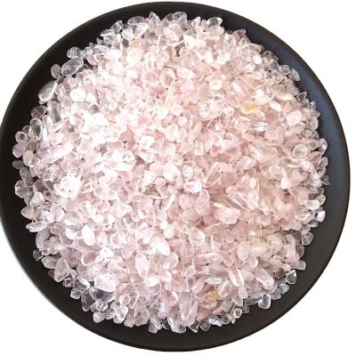 China Wholesale Bulk Natural Rock Crystal Chips Rose Quartz Gravel Crystal Rough Stones from Europe for sale