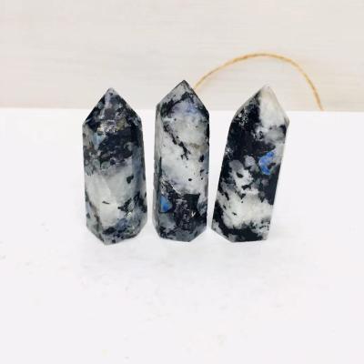 China Wholesale Crystal Hand Carved Natural Rainbow Moonstone Crystal Point Crystal Tower from Europe for Healing for sale