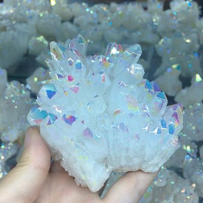 China Europe Aura Quartz Cluster Angel Natural Aura Wholesale Crystal Cluster For Decoration for sale