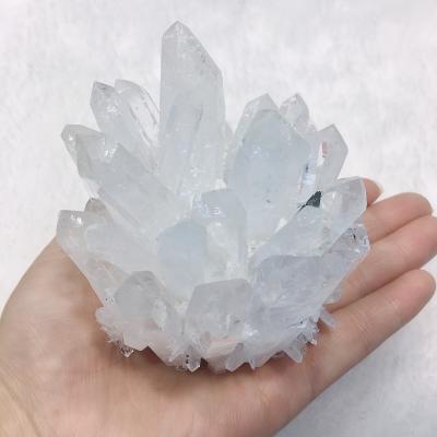 China Wholesale Natural Healing Raw White Mineral Crystal Clear Quartz Cluster Reiki Crystal Cluster from Europe for sale