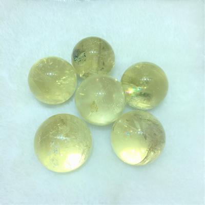 China Wholesale High Quality Natural Citrine Ball Crystal Sphere Balls Magic Crystal Quartz From Europe Small for sale