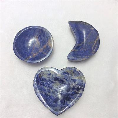 China Wholesale Europe Natural Hand Carved Customized Size Color Blue Sodalite Crystal Bowls for sale