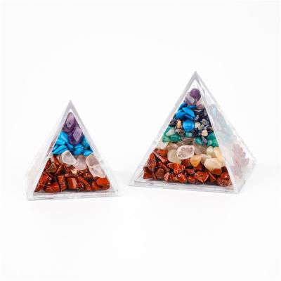 China Wholesale Customized Natural Africa Pyramid Crystal Tumbled Gravel Quartz Crystal Pyramid for Healing for sale