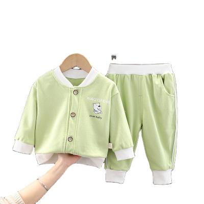 China Fashion Baby Boy Casual Clothes Support Straight Sweater Casual Pants Two Piece Set for sale