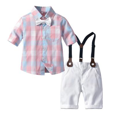 China New Boys Clothing Casual Suit Children's Short Sleeve Shirt Pants Children's Clothing Sets Two-Piece for sale