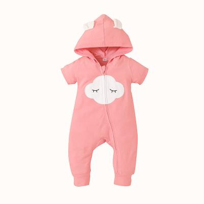 China Short Sleeeves Baby Summer Clothes Wholesale Cute Baby Long One-Piece Children's Clothing Zipper Legs Romper for sale