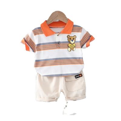 China China Wholesale Supplier Anti Shrink Onesie Set Kids Clothes Striped Pattern Summer Casual Plus Size 3 Piece Sets Baby Wear for sale