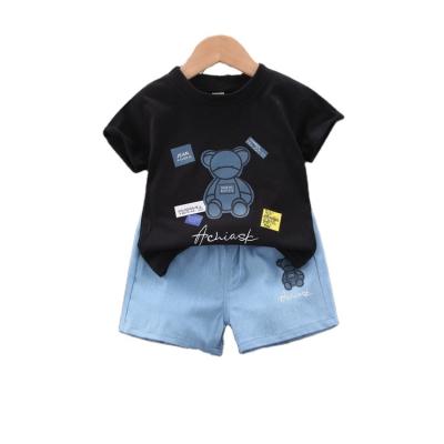 China Promotional Lounge Anti-Shrink Three Piece Set Children Clothes Girls Dresses Back Pattern Baby Casual Wear for sale