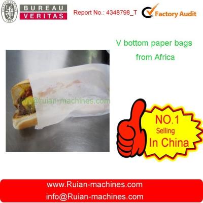 China Fully automatic high speed food paper bag making machine for sale