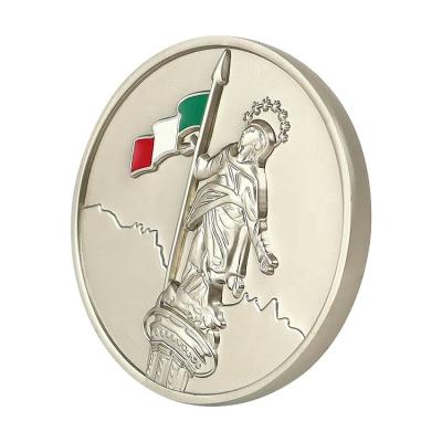 China Custom Wholesale Aluminum Silver Plated Europe Italy Coin Blank Coin for sale