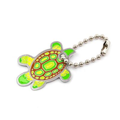 China Europe Turtle Design Metal Kids Aluminum Keychains Bulk Logo Key Ring for sale