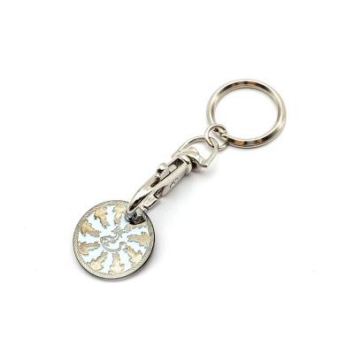 China Europe Supermarket Shopping Cart Chip Trolley Token Coin Keychain for sale