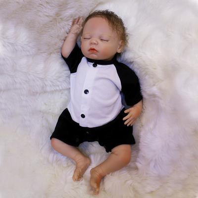 China Toy Realistic Baby Newborn Boy Doll Soft Rubber Figure 18 Inch Vinyl Baby Boy Doll Retail Painting Realistic Capsule Reborn Simulation Baby Doll for sale