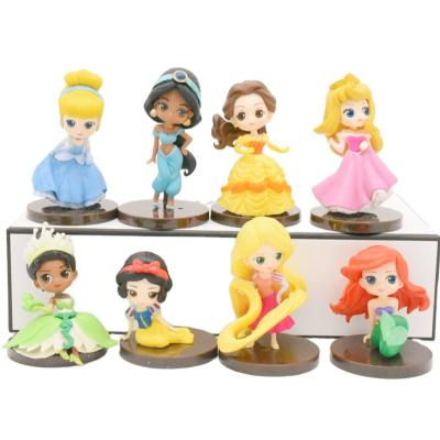 China Retail Fairy Tale PVC Figure Cartoon Princess PVC Painting Custom Action Numbers Harden Topper Princess Series PVC Figure Toys for sale