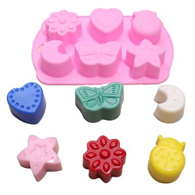 China Lovely 6 Viable Insects Form Silicone Mold Custom Silicone Bake Mold Cute Animals Silicone Molds For Jelly Making for sale