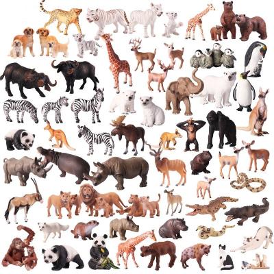 China Educational Studying Zoo Animals Wholesale Retail Painting PVC Solid Toys Wild Animals Realistic Figures All Kinds Animal Toys Models for sale