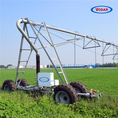 China Four Wheel Tower Hose-Clog High Efficiency VODAR Farm Equipment Lateral Power Irrigation System for sale