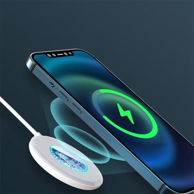 China Portable Mobile Phone Is-W2 Qi Wireless Charger For Mobile Phones Palladium 15W Masafe Fast Magnetic Wireless Charger for sale