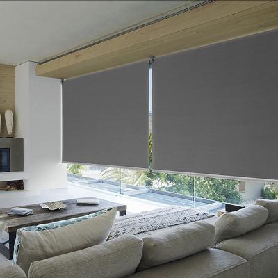 China Minimalist Horizontal Window Blackout Blind Smart Motorized Chain Roller Blinds For Living Room for sale