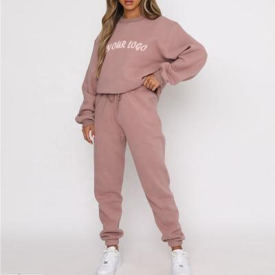 China New Arrival Tracksuits Women Solid Color Sweater Casual Anti-pilling Pants Set Ladies 2 Piece Outfits for sale