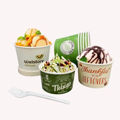 China Disposable Promotion Eco-Friendly Custom Printing Various Soup Container Paper Hot Food Bowl for sale