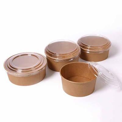 China Biodegradable Custom Printing Paper Kraft Bowl With Lid 850ml 10000ml Paper Bowl And Lid 24 Ounce Dubai Paper Soup Bowls for sale