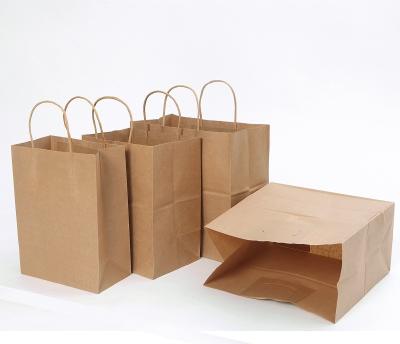 China Recyclable Wholesale Oil Customize Bag White Brown Paper Restaurant Packaging Bag Retail Paper Food Cardboard Bags for sale