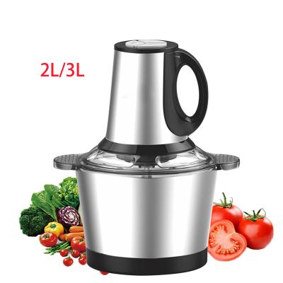 China Best mini 2l 3l low noise vegetable home cleaver meat food kitchen automatic stainless steel electric chopper for sale for sale