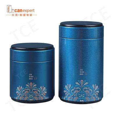 China Food Factory Supply Metal Can Tin Can Tinplate 0.3mm Cylindrical Tea Tin Can for sale