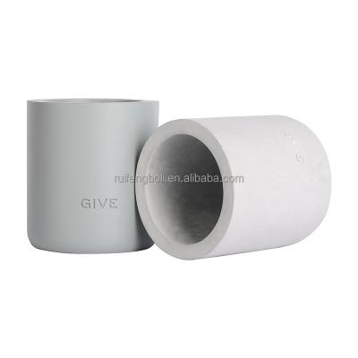 China Modern Wholesale Custom Cement Candle Container Concrete Candle Jars For Candle Making for sale