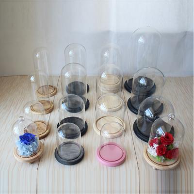 China China hot sale dome display glass bell glass wooden background for sale