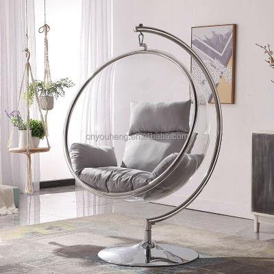 China Adjustable (other) china living room clear indoor hanging acrylic bubble arm clear acrylic bubble egg chair with stand for sale