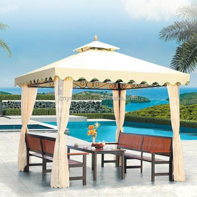 China Chinese Outdoor Aluminum Furniture 4x4 Metal Exim Gazebo Pergola Thailand Gazebo Home Tent Garden Pavilion for sale