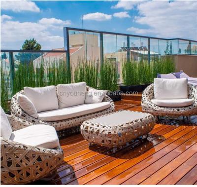 China Contemporary Outdoor Garden Furniture Casting Aluminum Shenzhen Living Room Sofa Set Wicker Balcony Furniture for sale