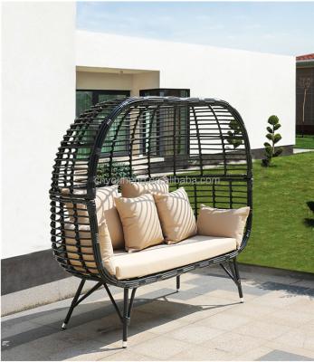 China Contemporary Cheap Outdoor Aluminum Garden Lounge Around Outdoor Canopy Rattan Outdoor Patio Day Bed for sale