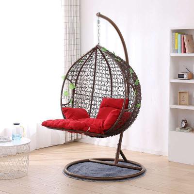 China Outdoor Contemporary Garden Swing Furniture Hanging Indoor Patio Sex Egg Swing Rattan Swing Egg Chair with Stand for sale