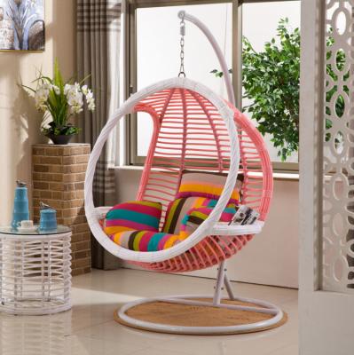 China Factory Cheap Contemporary Wholesale Round Folding Bed Cushion Garden Furniture Rattan Patio Balcony Yard Swing for sale