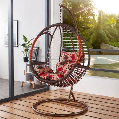 China Cheap Metal Frame Camping Canopy Cotton Rope Seat Swinging High Wicker Swing Chairs For Patio Or Indoor Contemporary for sale