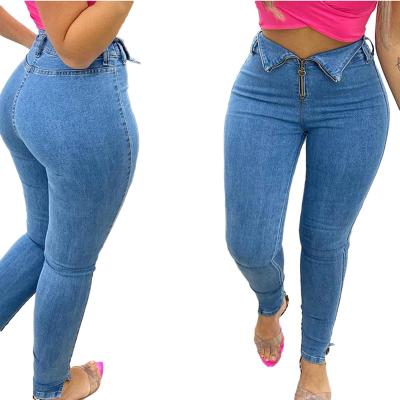 China 2020 High Waist Fashion Ladies Jeans Winter Pantalones Denim Jeans Pants And Sexy Ripped Distressed Skinny Women QUICK DRY Jeans for sale