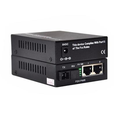 China Best Price 10/100/1000Mbps 10/100/1000M Fiber Optic Media Converter 1 2 RJ45 Netlink Converter Fiber Optic Port Transceiver 25KM for sale