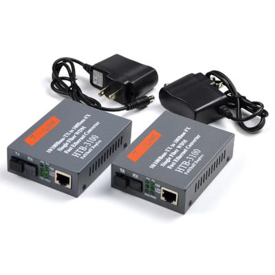 China 1 Pair Htb-3100ab Media Optical Fiber Converter Fiber Converter 25km SC 10/100M Single Mode A 1310nm-TX, B 1550nm-TX HTB-3100AB for sale