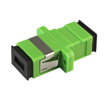 China FTTH Low Loss Fiber Insert Single Mode Fiber Adapter SC APC Simplex Optical Flange Adapter Coupler for sale